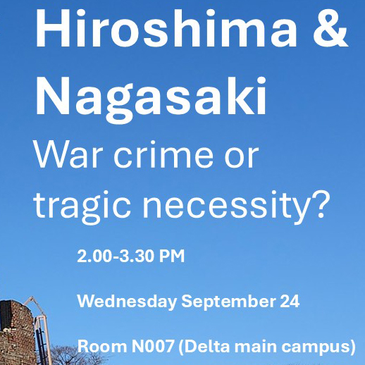 Delta faculty to debate the 1945 atomic bombing of Japan